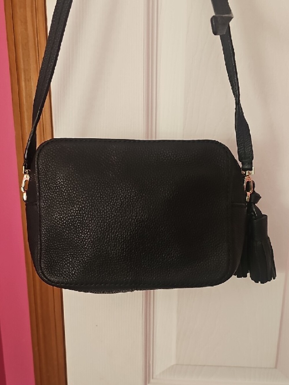 kate spade Black Leather Tassel Crossbody Bag - Picture 4 of 12